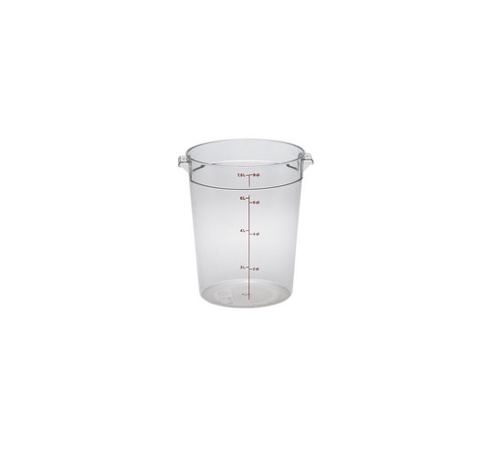 ROUND POLYC. FOOD CONTAINER W/ LID 7.6L