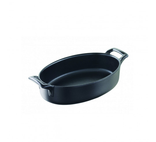 BELLE CUISINE FUENTE OVAL NEGRO 18X12 cm