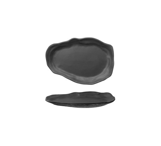 OYSTER GRAPHITE DISH 30X22