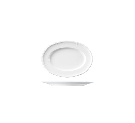 BARROCO WH. OVAL PLATTER 29 CM