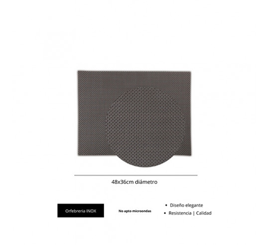 MANTELITO TABLE MAT 48X36 MARRON/NEGRO