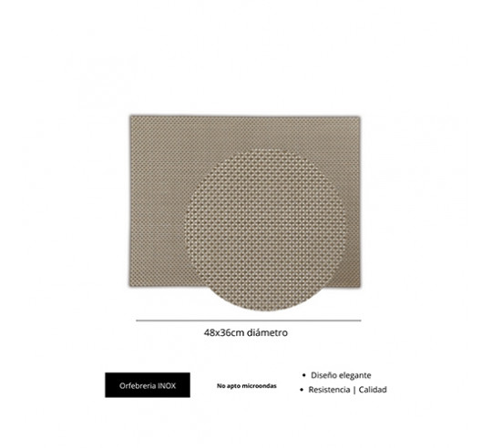 MANTELITO TABLE MAT 48X36 MARRON/BEIG