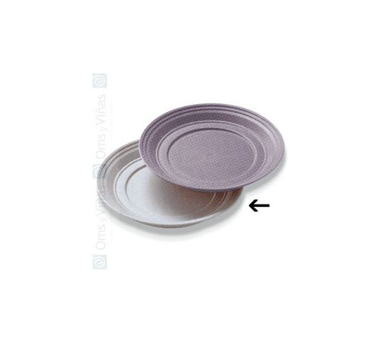 BAJO PLATO PLASTICO GRIS 26 CM