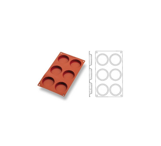 OVIFLEX MOULD FLUTED TARTLETS 6 PC.