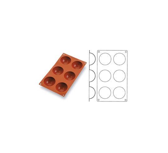 OVIFLEX MOULD 1/2 SPHERES 6 PC.