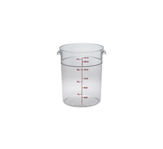 ROUND POLYC. FOOD CONTAINER W/ LID 20.8L