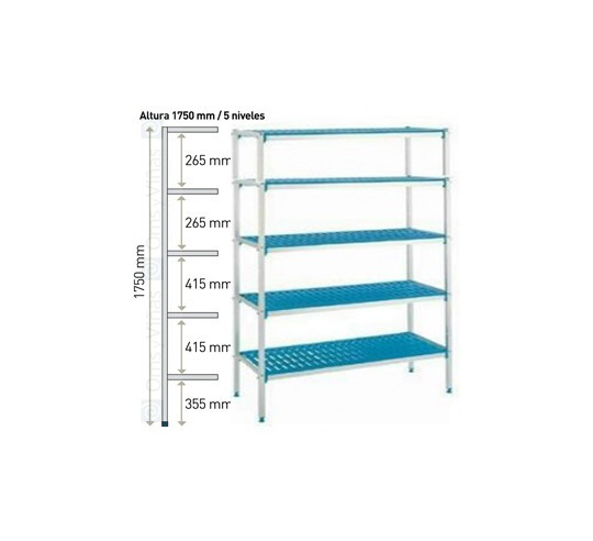 ESTANTERIA 5 NIVEL 715x385x1750