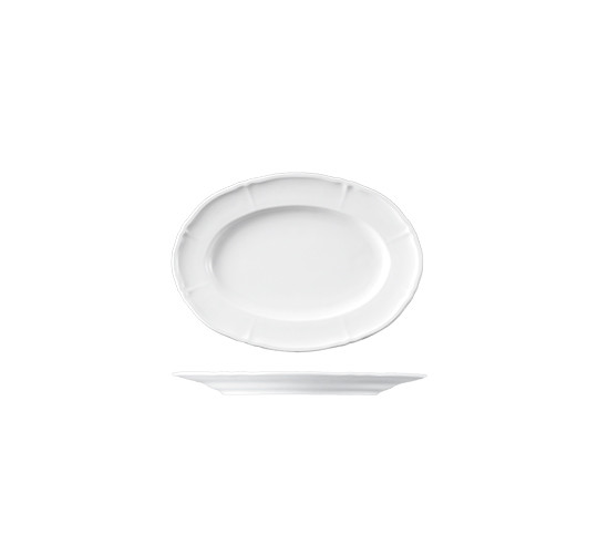 BARROCO WH. OVAL PLATTER 35 CM