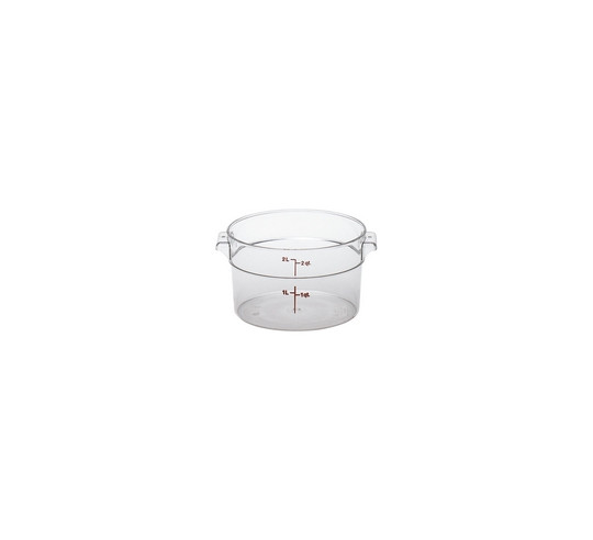 ROUND POLYC. FOOD CONTAINER W/ LID 1.9L