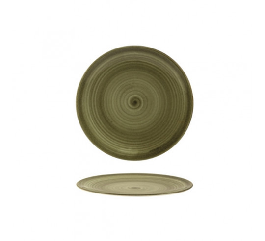 SPIRAL GREEN 26 CM FLAT PLATE