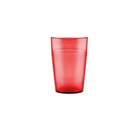 POLITRAY VASO ROJO h 102 mm 25 cl