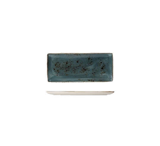 CRAFT BLUE RECTANGLE PLATE 37X16.5CM