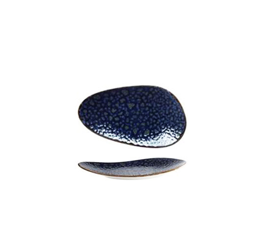 MOON BLUE PLATO OVAL 21X12X3 cm
