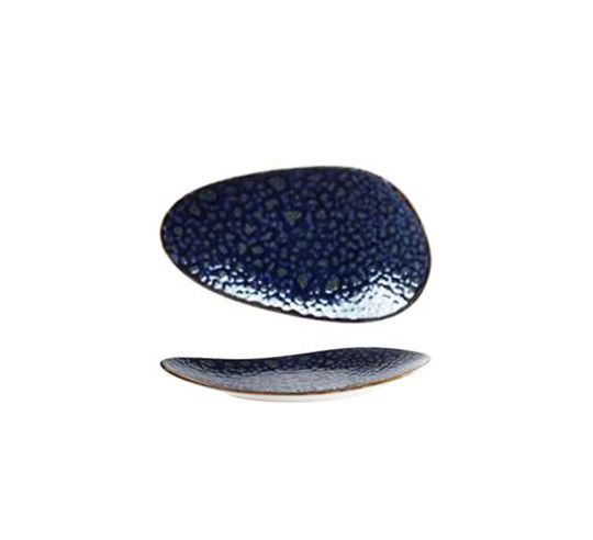 MOON BLUE PLATO OVAL 26X15X3 cm