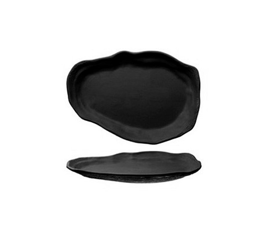 OYSTER GRAPHITE DISH 30X22
