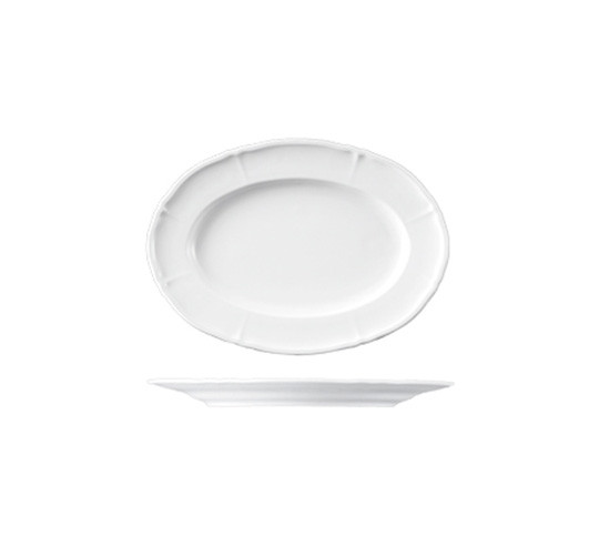 BARROCO WH. OVAL PLATTER 35 CM
