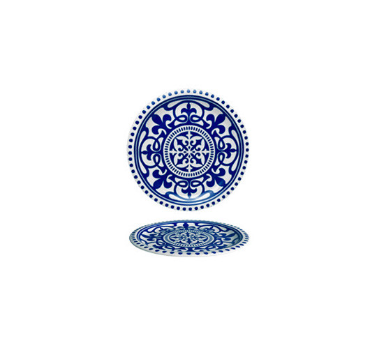 PATIOS PLATO LLANO AZUL 20 cm
