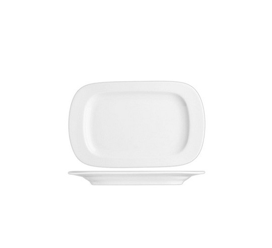PRAGA WH. RECT. PLATTER 36X24 CM.