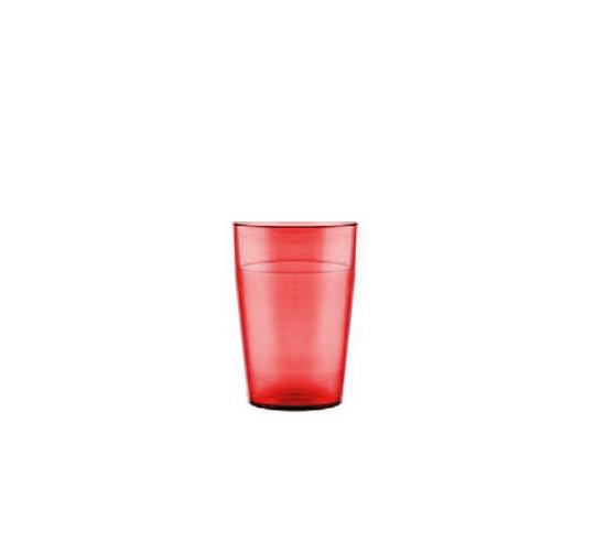 POLITRAY VASO ROJO h 102 mm 25 cl