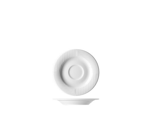 SQUARE WH. TEA/BRK/CONS SAUCER 16
