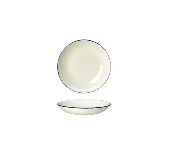 DAPPLE-BLUE PLATO HONDO COUPE 25 cm