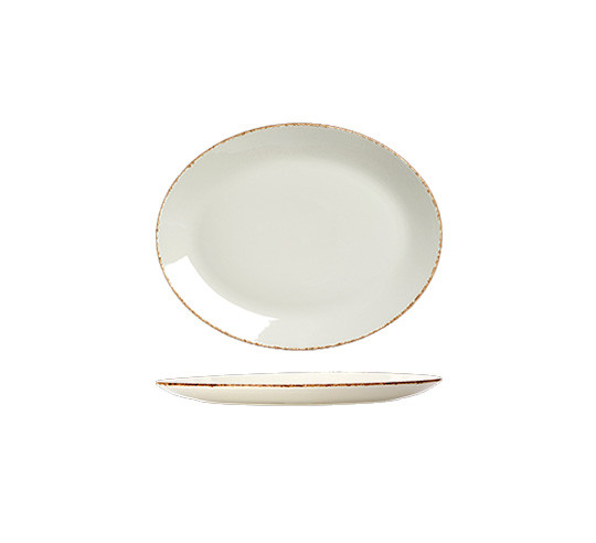 DAPPLE-BROWN FUENTE OVAL 34 cm