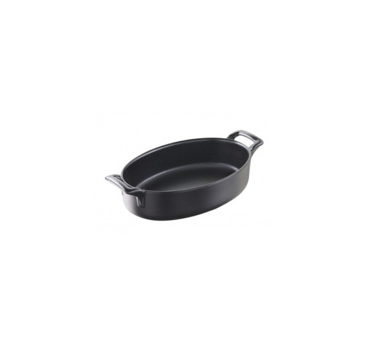 BELLE CUISINE FUENTE OVAL NEGRO 18X12 cm