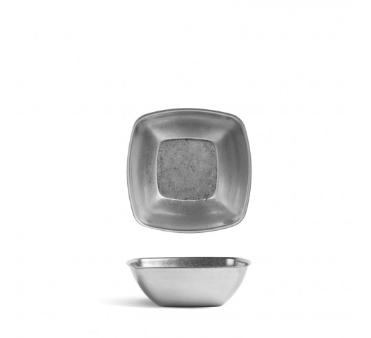VINTAGE PLATA BOL CUADRADO 12 cm