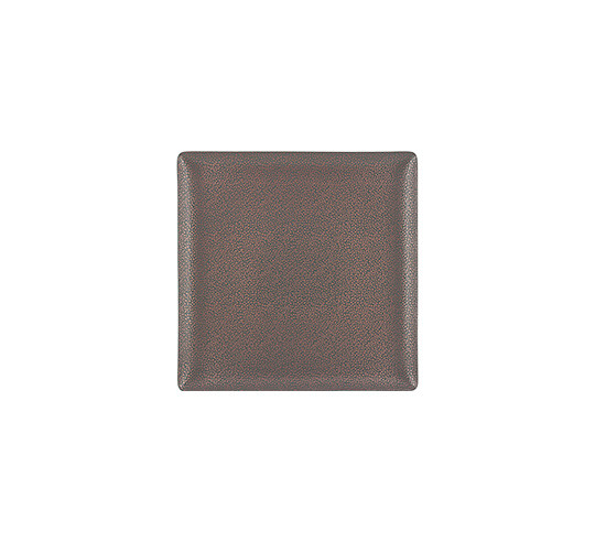 PEARLS METALLIC COPPER PLATO 27X27 cm