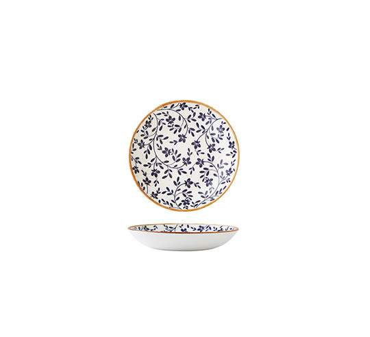 FLORA AZUL PLATO HONDO COPUE 21,5 cm