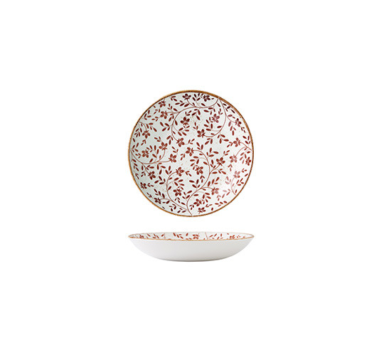 FLORA MARRON PLATO HONDO COUPE 25 cm