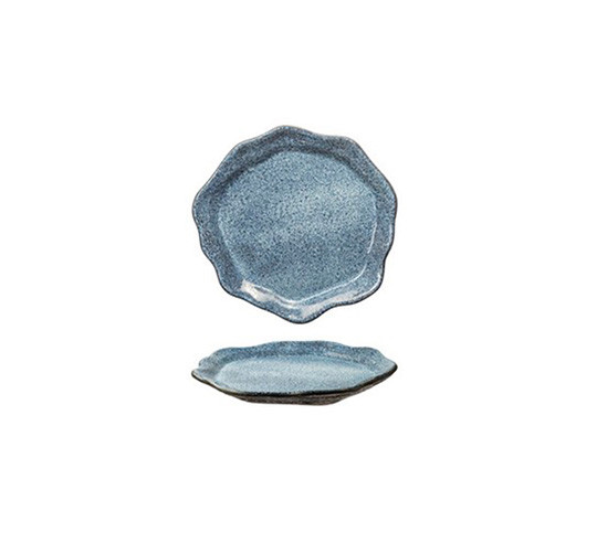 OYSTER GRANILLA PLATO LLANO AZUL 27 cm