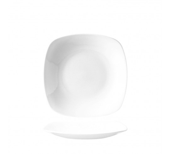 QUADRO WH. DESSERT PLATE 18 CM