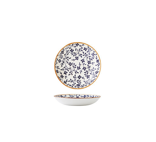 FLORA AZUL PLATO HONDO COPUE 21,5 cm