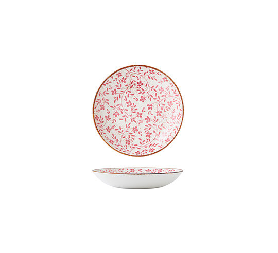 FLORA ROSA PLATO HONDO COUPE 25 cm