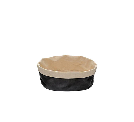 PANERA TELA OVAL BEIGE/NEGRA 25x28 cm