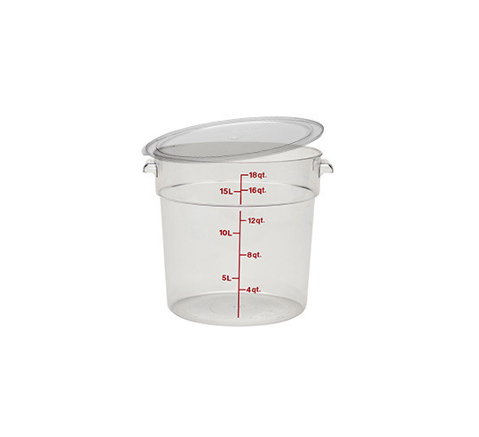 ROUND POLYC. FOOD CONTAINER W/ LID 17.2L