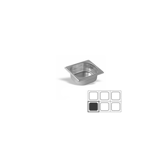 CUBETA GN 1/6 INOX 18% h 15 cm 2,2 l