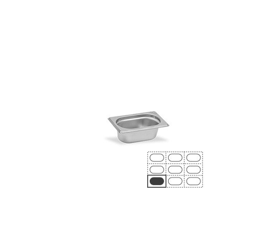 CUBETA GN 1/9 INOX 18% h 6,5 cm 0,6 l