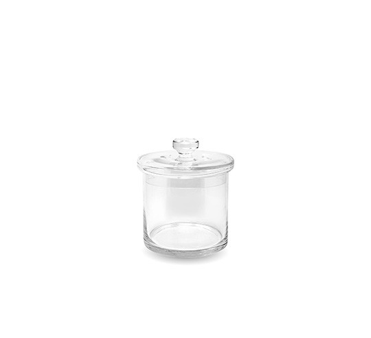 COSMO TARRO VIDRIO C/TAPA 14 cm h 19 cm
