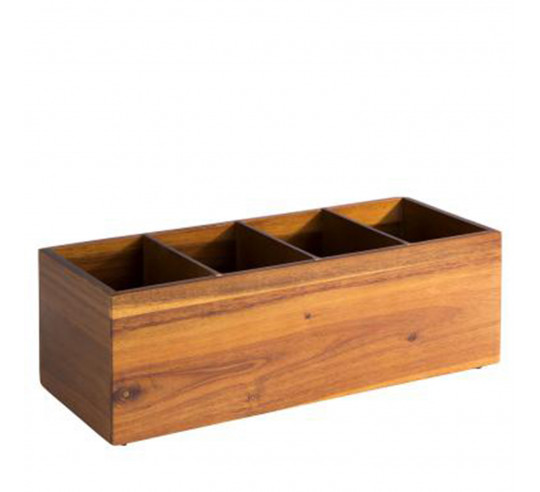 CAJA DE MADERA -WOODY- 36 X 14 CM, H: 12