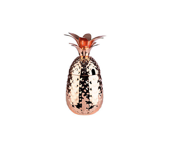 MUG EN FORMA DE PIÑA COBRE C/TAPA 50 cl
