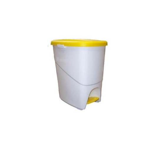 PEDALBIN CUBO BASURA AMARIL h 42 cm 25 l