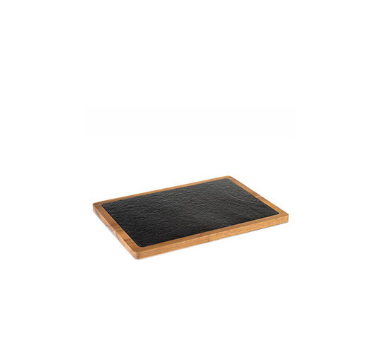 TABLA PIZARRA Y ACACIA 33X23cm