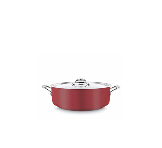 COOL LINE ROJA CACEROLA BAJ C/TAPA 24cm
