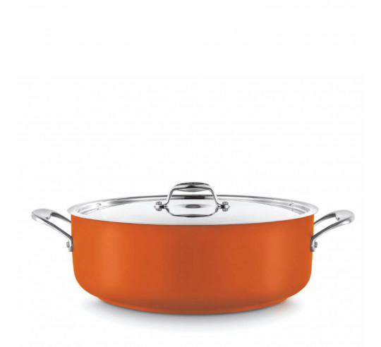 COOL LINE GRIS CACEROLA BAJ C/TAPA 28cm