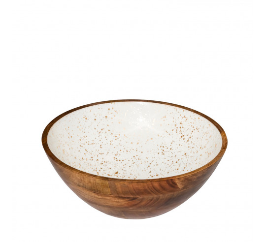 NATURAL BOL MADERA BLANCO 30x10 cm
