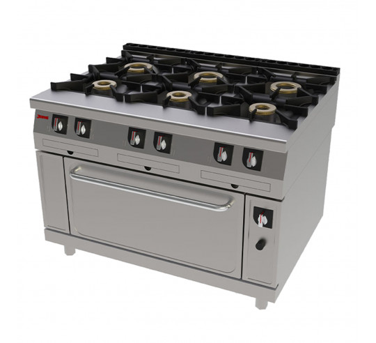 COCINA GAS 6 F CON HORNO MAXI JEMI S900