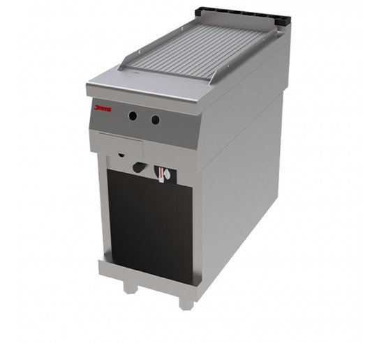 FRY TOP GAS C M JEMI S900 40 CM RANURADO