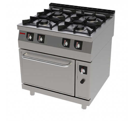 COCINA 4 F  GAS CON HORNO JEMI S750 80